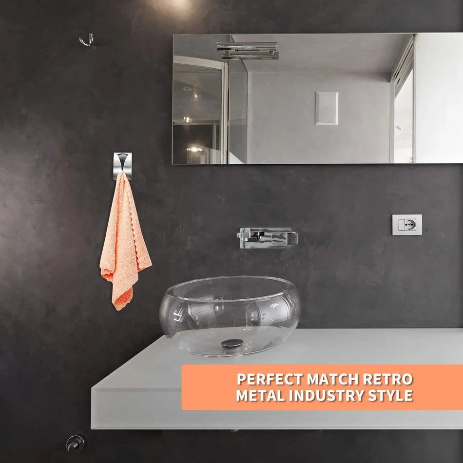 1PC Self Adhesive Towel Hook Holder Grabber Stainless Steel Towel Hook Wall Towel Hangers Rack Holders Kitchen Bathroom Hooks