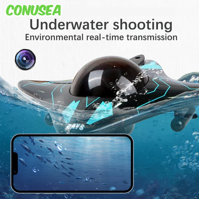 Losbenco RC Barco con cámara - 6 canales de control remoto impermeable