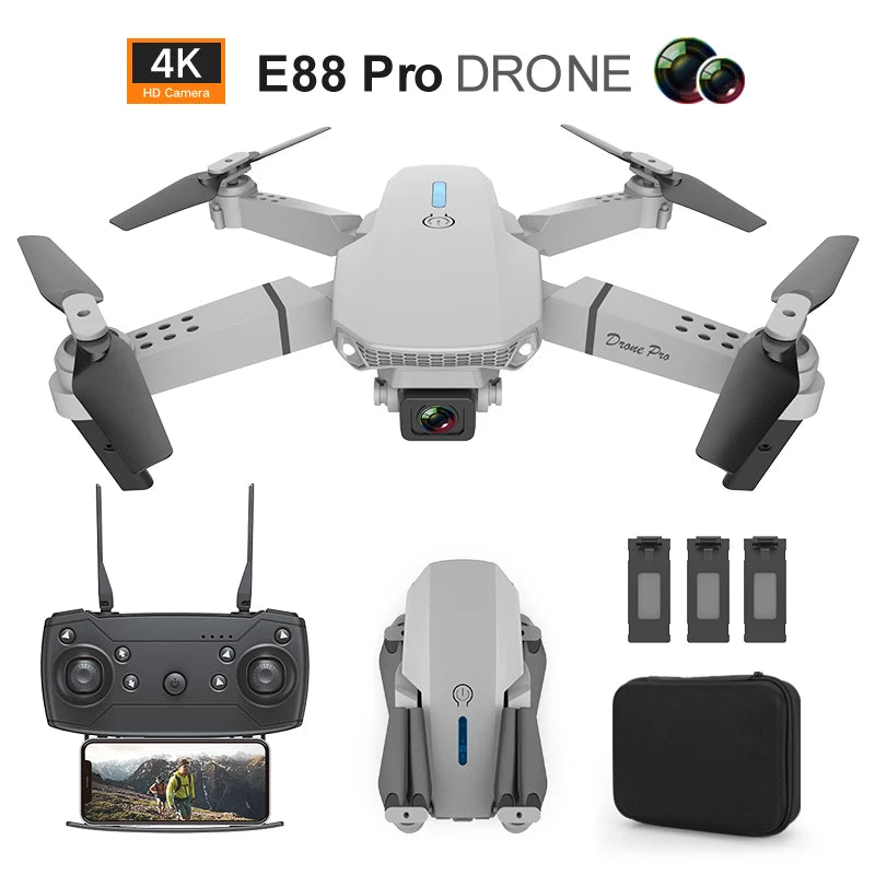 E88 drone4k professional rc plane remoto control   fpv  with camera rc  novel  killer most sold helicopter drone Quadcopter 2023