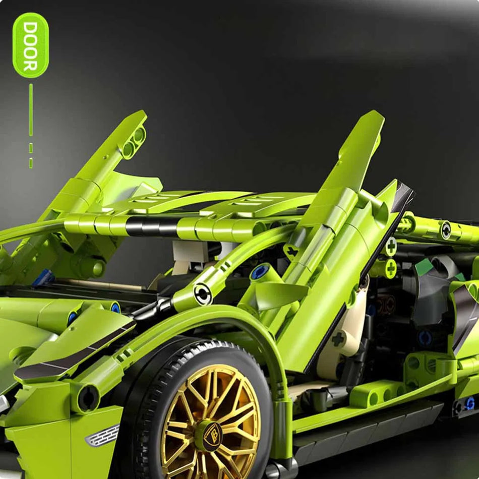 🟠 MOC Technical Car Roadster Compatible Building Blocks Bricks Remote Control Super Speed Racing Sports Vehicle Toys Model Kids