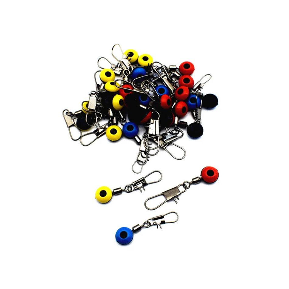 🟠 100pcs/lot Sea Fishing Swivel With Interlock Snap Saltwater Fishing Swivels Connector With Box