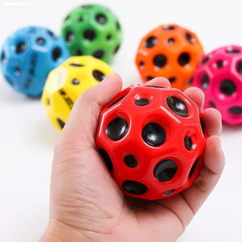 🟠 Bouncy Balls Rubber High Bouncing Balls for Kids Sensory Fidget Toys Stress Relief Hole Ball Sports Training Ball Outdoor Games