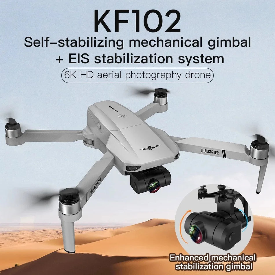 Kf102 Fpv Drone 4k Professional Gps Hd Camera 2-axis Gimbal Anti-shake Obstacle Avoidance Brushless Motor Quadcopter Rc Drone