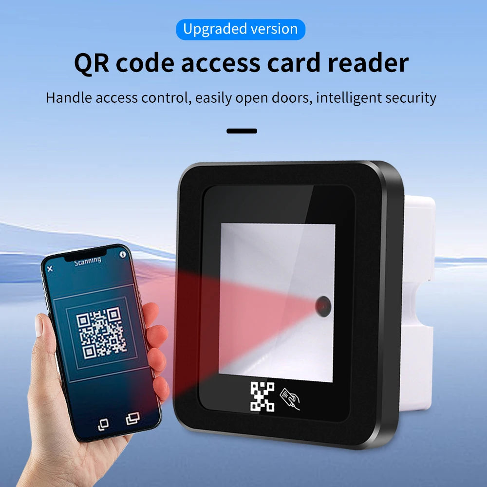 Lector de tarjetas de acceso RFID dinámico 2D con código QR 13.56