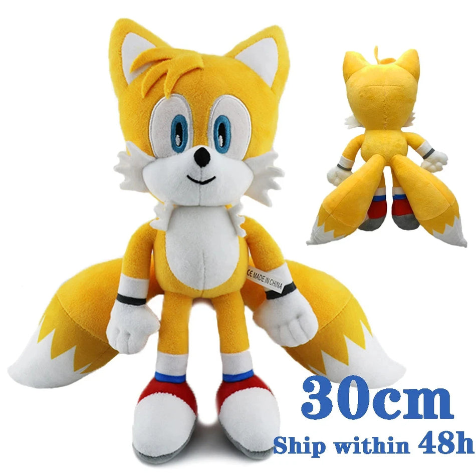 Hot Sale 20-30CM Sonic Plush Toy The Hedgehog Amy Rose Knuckles Tails Cute Cartoon Soft Stuffed Doll Birthday Gift For Children