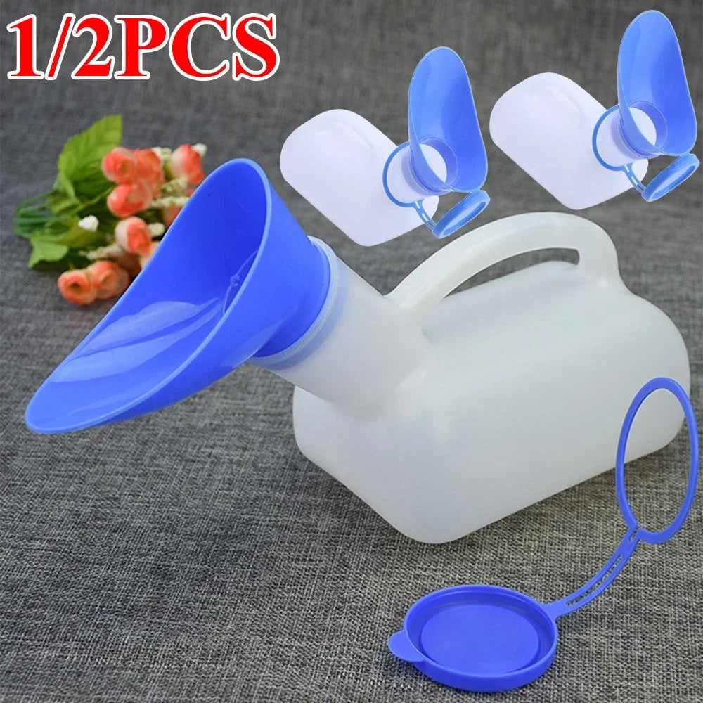 Bottiglia per urina da uomo e donna, 1000 ml, portatile, di emergenza, con maniglia per il trasporto, per viaggi, campeggio, auto all'aperto, viaggi, WC, per uomini, donne, bambini Bottiglia per urina da uomo e donna, 1000 ml, portatile, di emergenza, con maniglia per il trasporto, per viaggi, campeggio, auto all'aperto, viaggi, WC, per uomini, donne, bambini