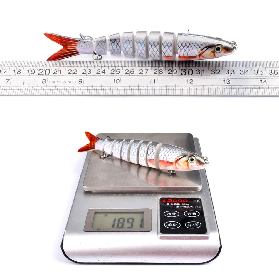 🟠 10/14cm Sinking Wobblers Fishing Lures Jointed Crankbait Swimbait 8 Segment Hard Artificial Bait For Fishing Tackle Lure