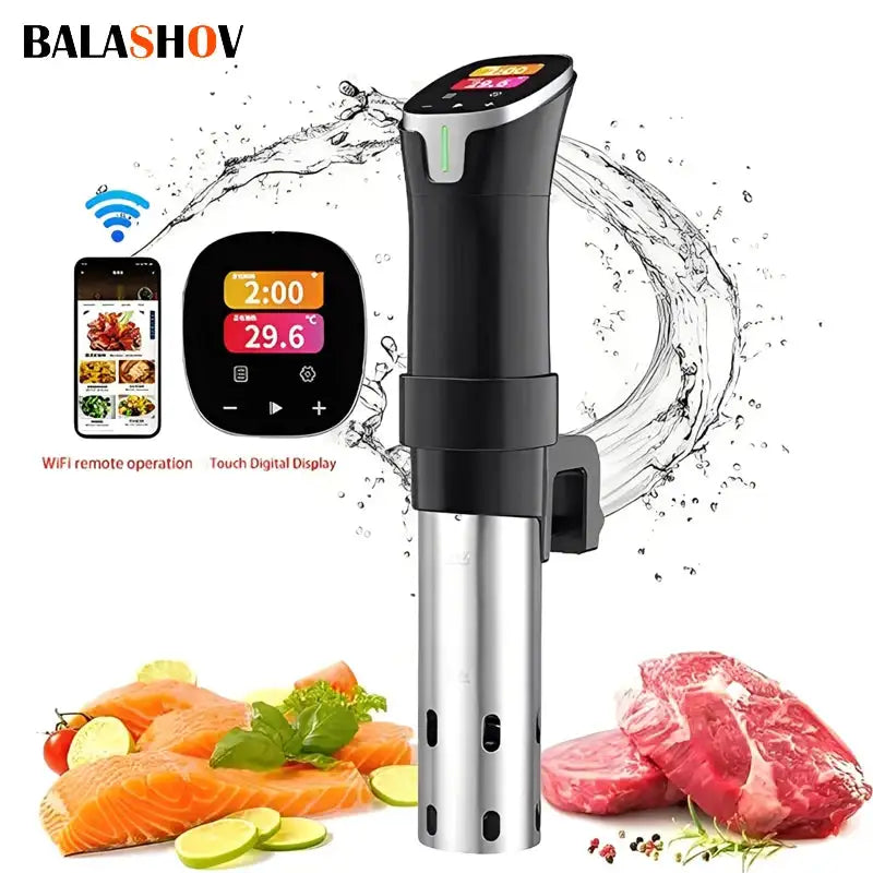 Cuiseur Sous Vide Intelligent Aobosi 800W – WiFi Tactile, Robot Circulateur, Noir, Neuf