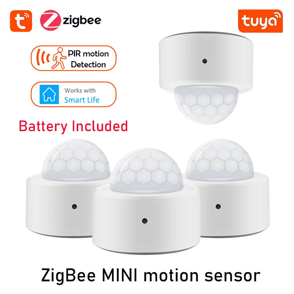 Tuya Zigbee Mini Motion Sensor Human Body PIR Motion Sensor Wireless Infrared Detector Smart Home Security Works With Hub Alexa