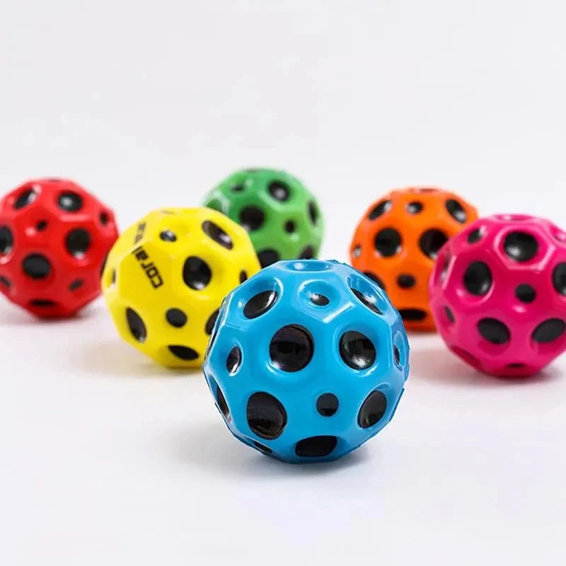 🟠 Bouncy Balls Rubber High Bouncing Balls for Kids Sensory Fidget Toys Stress Relief Hole Ball Sports Training Ball Outdoor Games