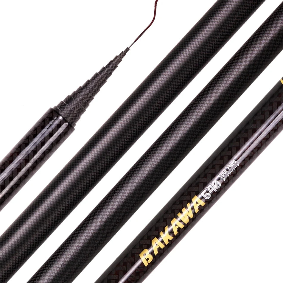 JOSBY Carbon Fiber Telescopic Fishing Rod Stream Hand Pole Carp Feeder Tenkara 1.8/2.7/3.6/5.4/6.3M Portable Pesca