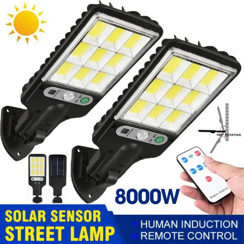🟠 1~6PCS 1~6pack Solar Street Lights Outdoor 108COB LED Solar Lamp With 3 Lighting Mode Motion Sensor Security for Garden Patio
