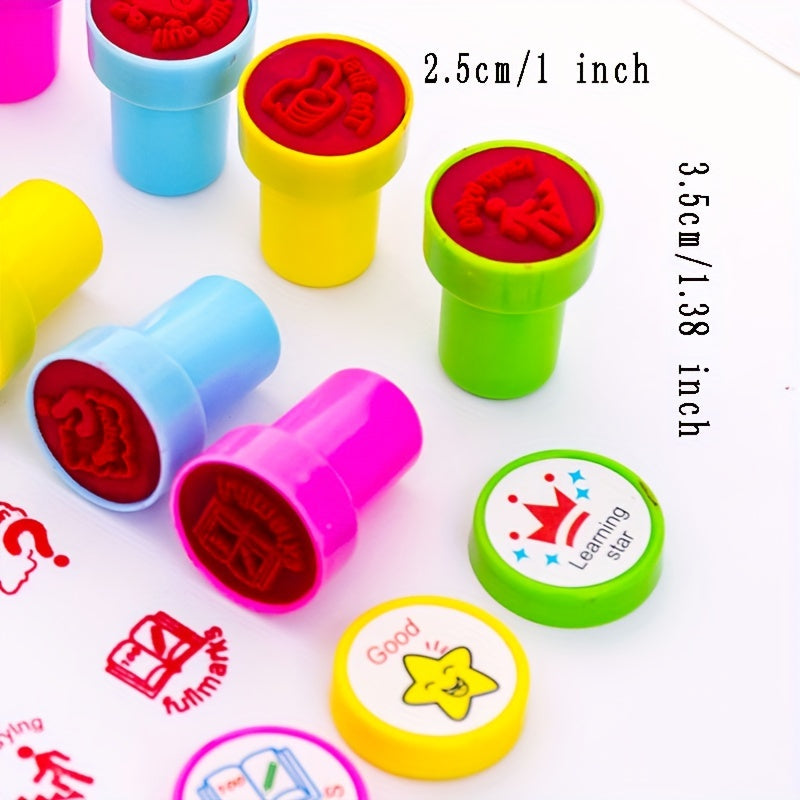 Colourful Classroom Teacher Stamps Set With 10 Patterns & Colours - Cyprus