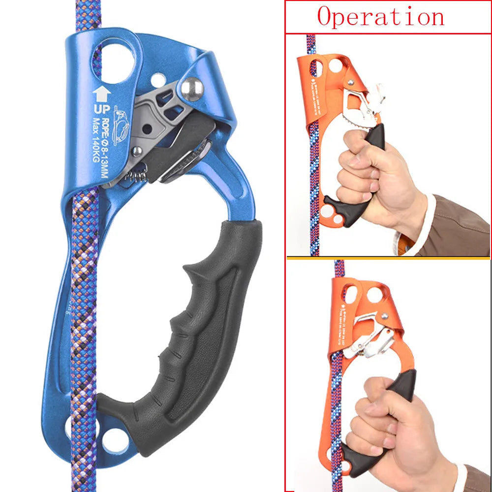 gear for rappelling Hand Ascender Rappelling Gear Device Clamp for Outdoor Adventures
