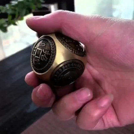 Brass Spinning Dice Fidget Sphere - Ideal Antistress Toy for Adults