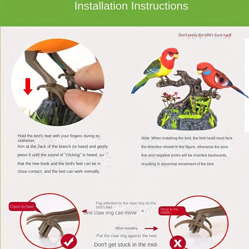 Interactive Voice-Activated Parrot Decoration &amp; Toy
