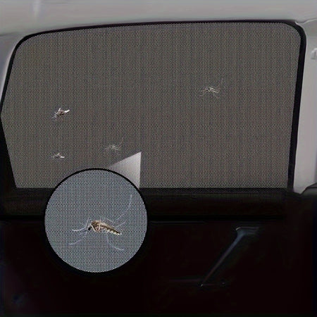 4pcs Car Anti-Mosquito Screen Window, Car Sunshade, Car Window Anti-mosquito Net, Car Curtain Sunshade Sunscreen Net