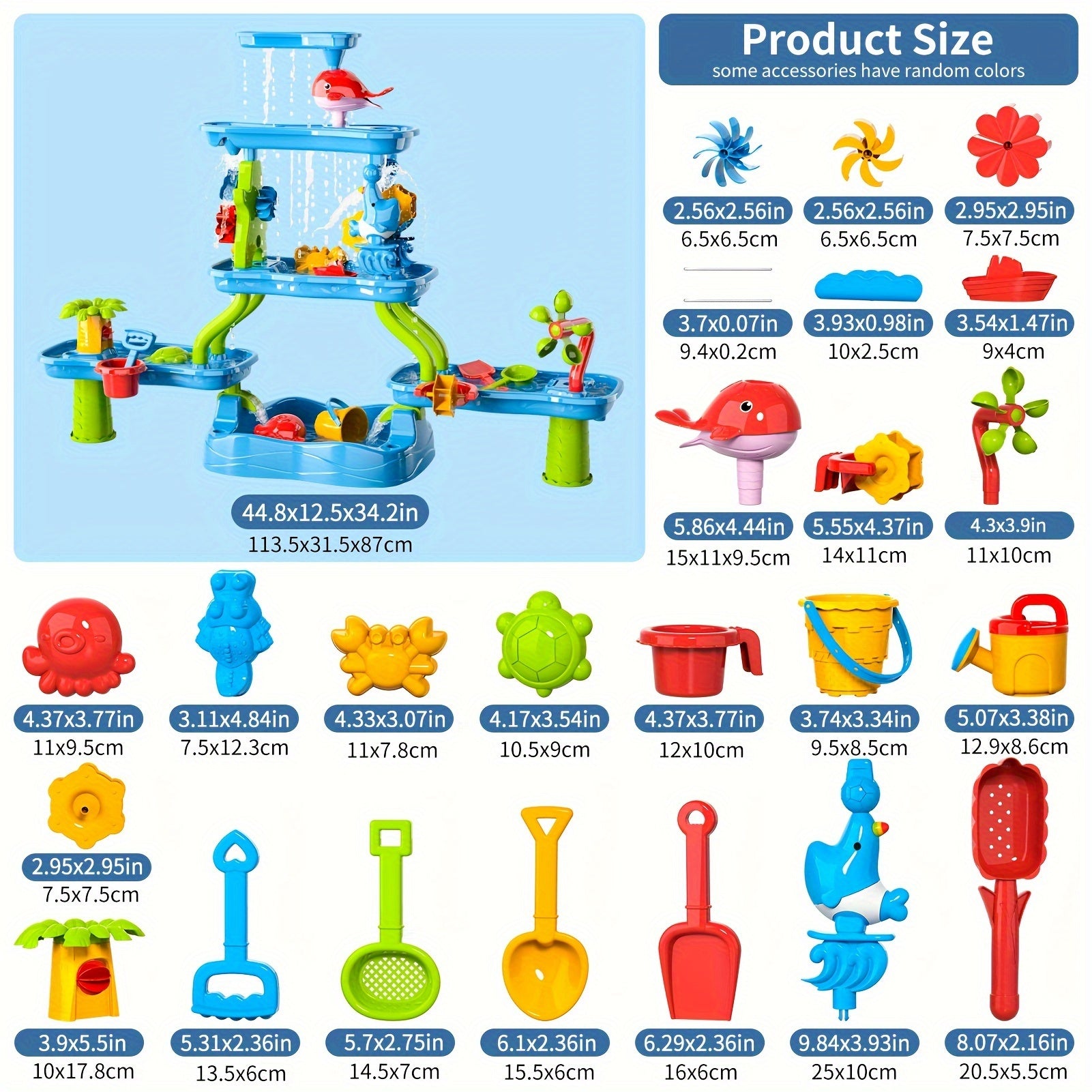 Babyhome Kids' Sand &amp; Water Play Table: Sensory Activity Center - Outdoor Toy For Summer Fun - Great Gift for Ages 3-6