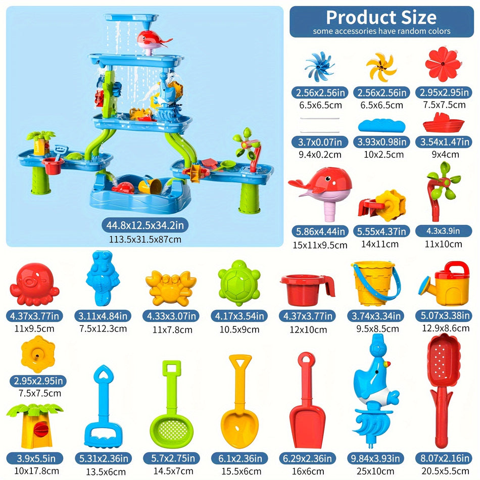 Babyhome Kids' Sand &amp; Water Play Table: Sensory Activity Center - Outdoor Toy For Summer Fun - Great Gift for Ages 3-6