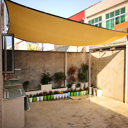 GRSUNGLOW Heavy-Duty Waterproof UV-Proof Sunshade Sail - Large Rectangle 90g HDPE