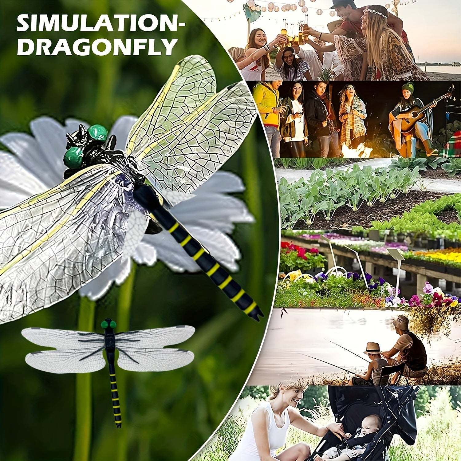 Dragonfly Model Kit Toy - PVC, Safety Pin Design, Flexible Wings, Suspension Feature, Age 14+