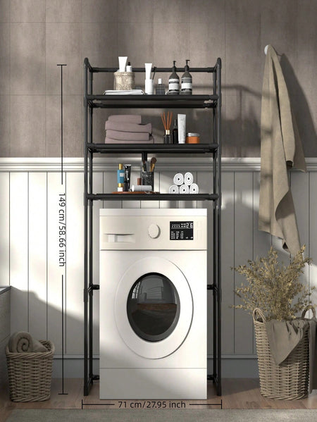 Multicolour Floor Standing Washing Machine Rack &amp; Storage Cabinet