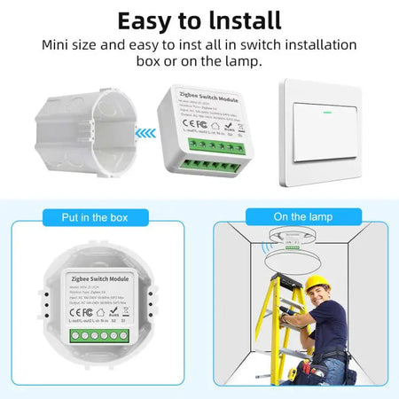 1/2/3/4 CH 10A/16A Tuya DIY Zigbee Smart Switch 2-Way Control Light Relay Smart Home Works With Alexa Google Home Alice