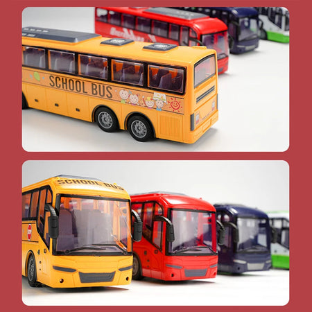 1/30 Rc Bus Electric Remote Control Car with Light Tour Bus School City Model 27Mhz Radio Controlled Machine Toys for Boys Kids