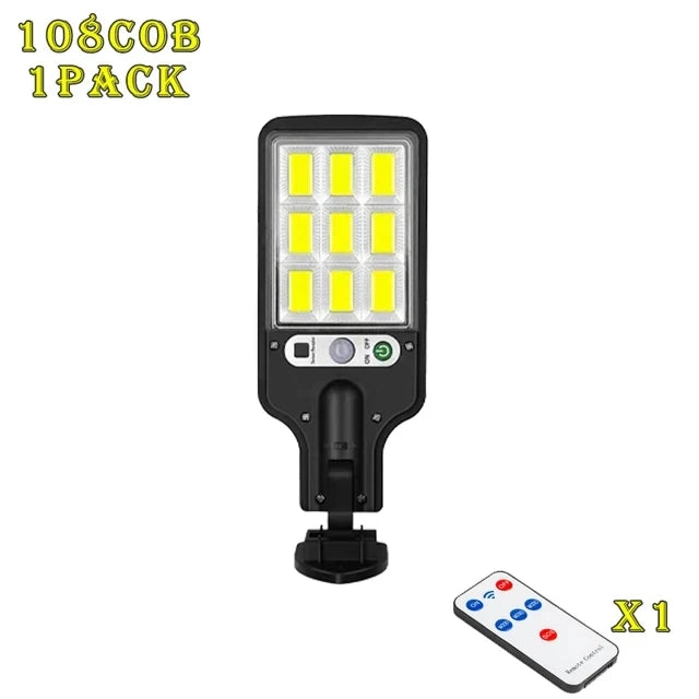 1~4pcs Solar Lights Outdoor With 3 Mode Waterproof Motion Sensor Security Lighting LED Wall Street Lamp for Garden 108/117COB