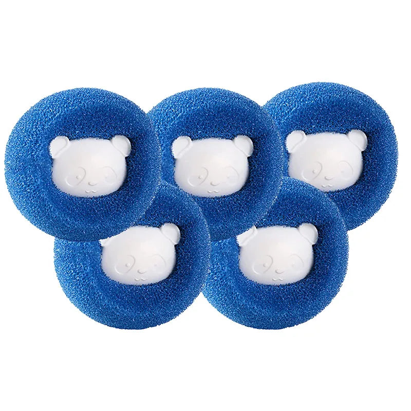 1-5pcs Pet Hair Remover Reusable Ball Laundry Washing Machine Filter Wool Sticker Cat Hair Remover Pet Fur Lint Catcher Home Blue-5PCS