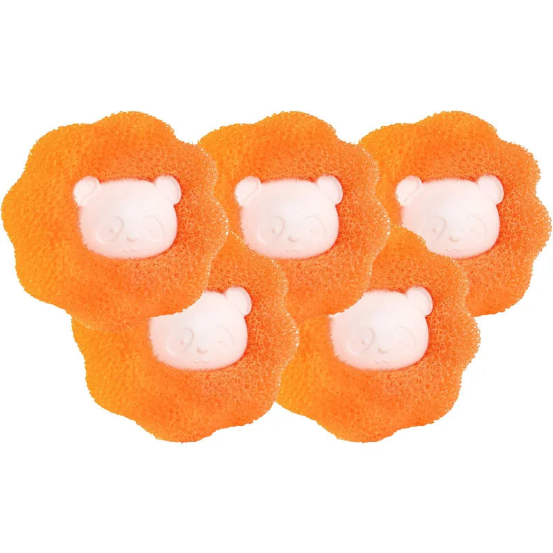 1-5pcs Pet Hair Remover Reusable Ball Laundry Washing Machine Filter Wool Sticker Cat Hair Remover Pet Fur Lint Catcher Home Orange-5PCS