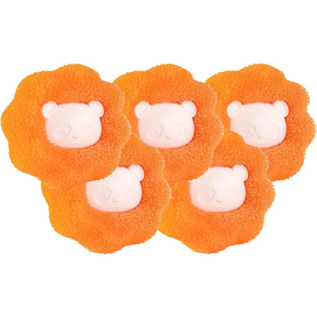 1-5pcs Pet Hair Remover Reusable Ball Laundry Washing Machine Filter Wool Sticker Cat Hair Remover Pet Fur Lint Catcher Home Orange-5PCS