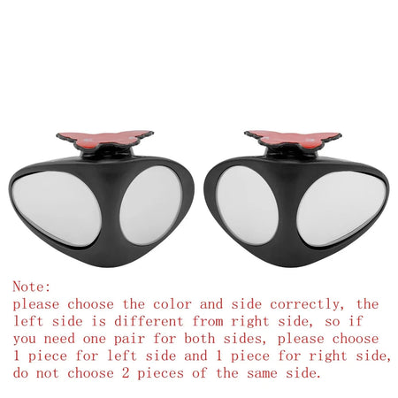 1 Piece 360 Degree Rotatable 2 Side Car Blind Spot Convex Mirror Automibile Exterior Rear View Parking Mirror Safety Accessories