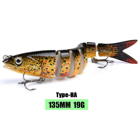 10/14cm Sinking Wobblers Fishing Lures Jointed Crankbait Swimbait 8 Segment Hard Artificial Bait For Fishing Tackle Lure HA