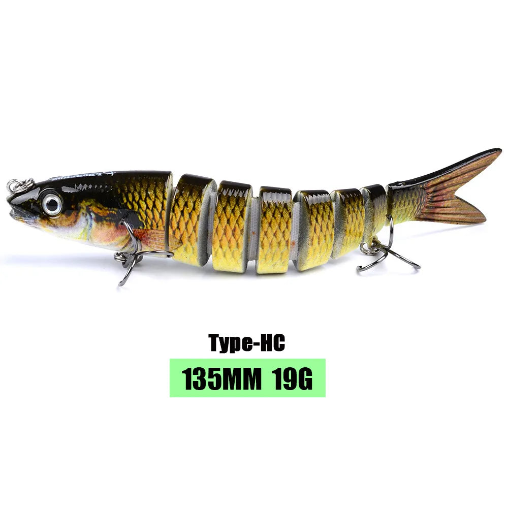 10/14cm Sinking Wobblers Fishing Lures Jointed Crankbait Swimbait 8 Segment Hard Artificial Bait For Fishing Tackle Lure HC