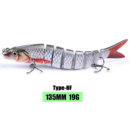 10/14cm Sinking Wobblers Fishing Lures Jointed Crankbait Swimbait 8 Segment Hard Artificial Bait For Fishing Tackle Lure HF