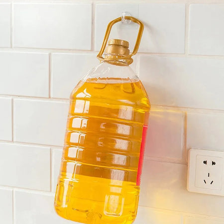 10/20pcs Self Adhesive Door Wall Hangers Hooks 5x5cm Transparent Seamless Sucker Suction Cup Hanger for Kitchen Bathroom Hooks