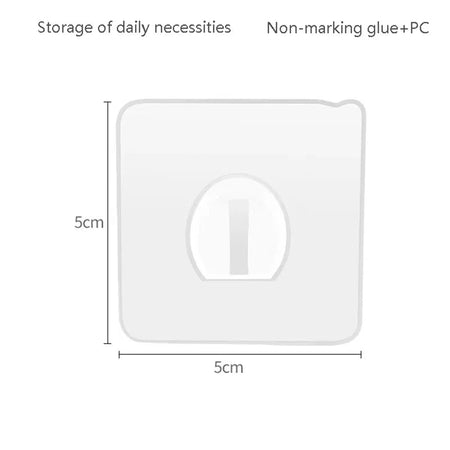 10/20pcs Self Adhesive Door Wall Hangers Hooks 5x5cm Transparent Seamless Sucker Suction Cup Hanger for Kitchen Bathroom Hooks