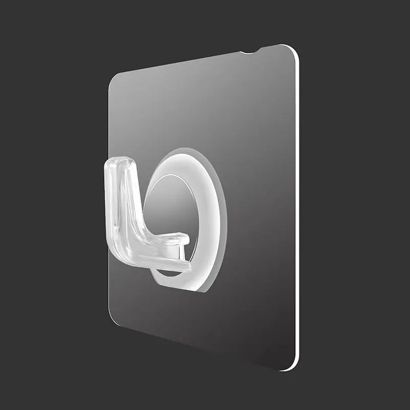 10/20pcs Self Adhesive Door Wall Hangers Hooks 5x5cm Transparent Seamless Sucker Suction Cup Hanger for Kitchen Bathroom Hooks Clear / 20pcs