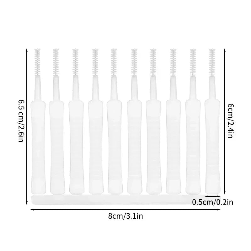 10/50pc Micro Nylon Brush Bathroom Shower Head Cleaner Mobile Phone Hole Pore Gap Washing Toilet Cleaning Accessorie Keyboard 10pcs Cleaning Brush