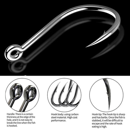 100pcs High Carbon Steel High Hardness Fishing Hook Fly Fishing Tools Fishing Tackle 3# 4# 5# 6# 7# 8# 9# 10# 11# 12#