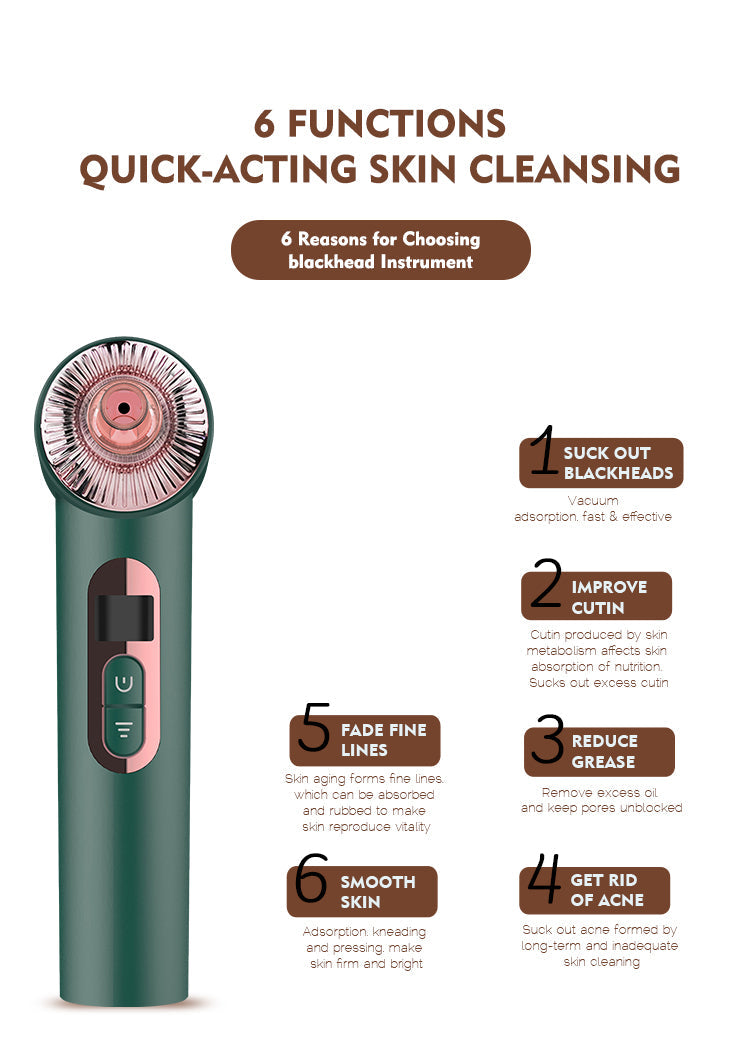 KKS Beauty Products Facial Lift Suction Pimples Removal Deep Cleaning Tool Electric Pore Cleaner Vacuum Blackhead Remover
