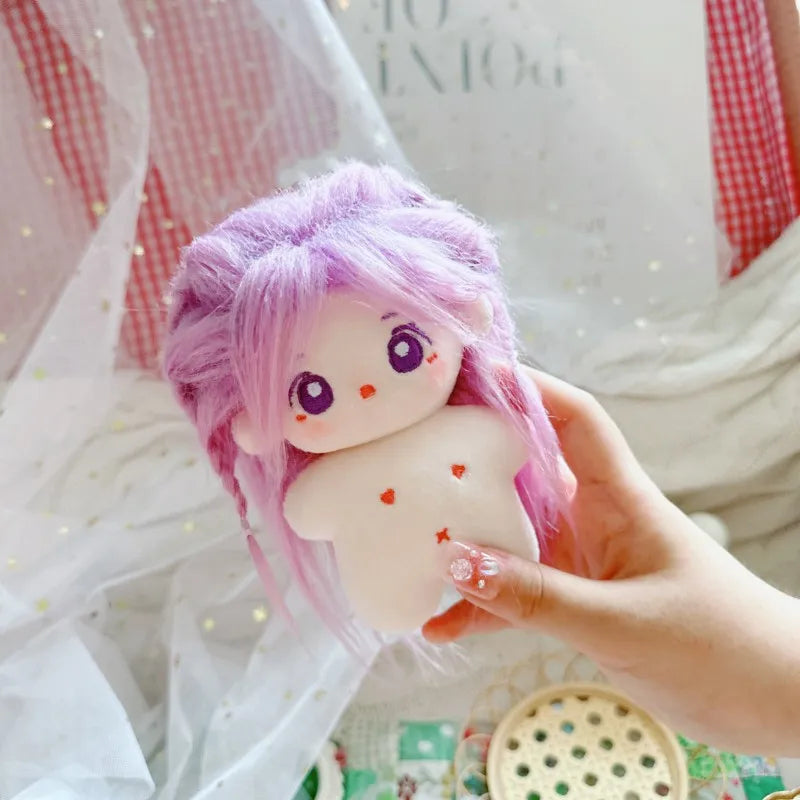 10cm Cute Pink Pink Fragrant Wind Set Plush Doll Kawaii Stuffed Soft Idol Cotton Doll DIY Clothes Accessory for Girls Kids Gifts doll 1 / fit 10cm doll