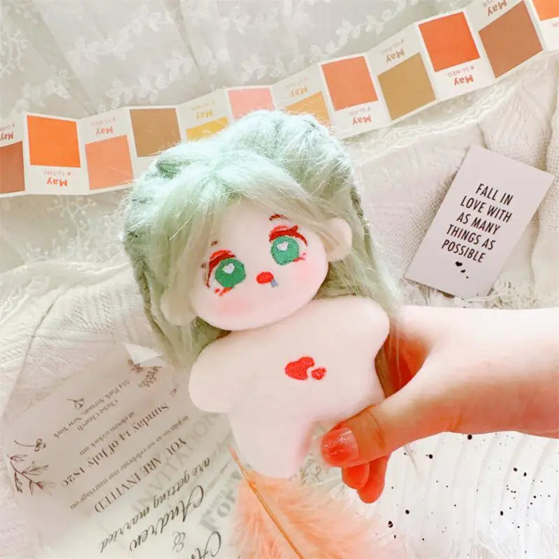 10cm Cute Pink Pink Fragrant Wind Set Plush Doll Kawaii Stuffed Soft Idol Cotton Doll DIY Clothes Accessory for Girls Kids Gifts doll 3 / fit 10cm doll