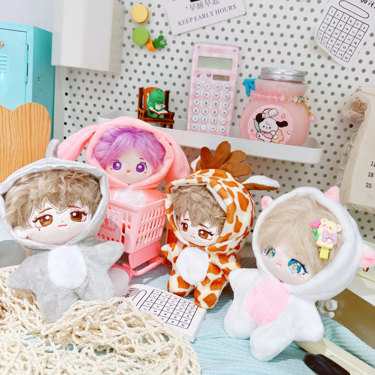 10cm Kawaii Animals Unicorn Bunny Coat Suit Mini Idol Soft Cotton Doll DIY Clothes Accessory for Girls Fans Collection Gifts