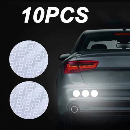 10Pcs Car Safety Reflective Warning Tape Car Tail Reflective Safety Caution Reflector Stickers Decals Car Styling Car Decoration