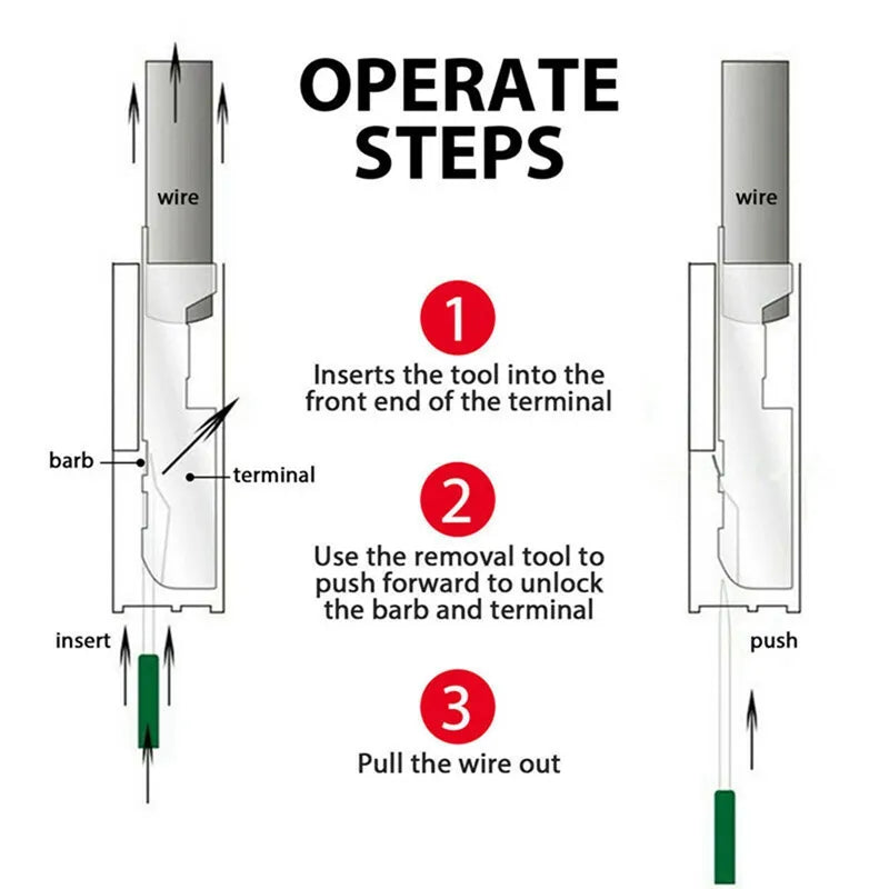 11/18/26/36/41PCS Car Terminal Removal Connector Extractor Puller Pin Extractor Release Pin Car Mechanical Tools for Auto Repair