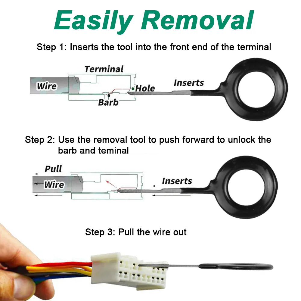 Terminal Removal Tool Terminal Pin Extractor Puller Auto Elektrische Bedrading Crimp Connector Pin Verwijderen Tool Release Pin Voor De Meeste 34 Terminal Removal Tool Terminal Pin Extractor Puller Auto Elektrische Bedrading Crimp Connector Pin Verwijderen Tool Release Pin Voor De Meeste 34