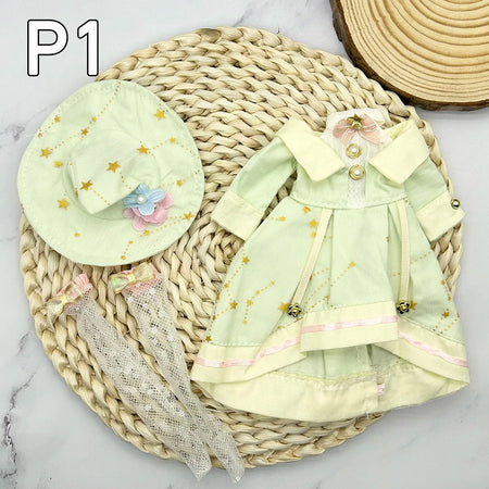 12 Inch 30 CM Bjd Anime Doll Kids Girls 4 To 16 Years Dollhouse Accessories Skirt Hat Headdress With Clothes Dress Up DIY Toys P-1 clothes / 30 cm
