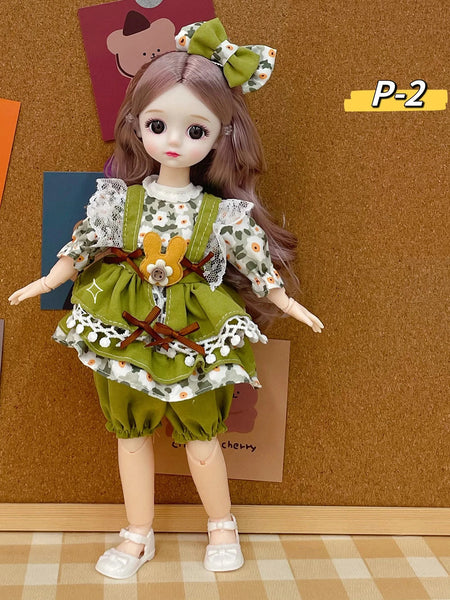 12 Inch 30 CM Bjd Anime Doll Kids Girls 4 To 16 Years Dollhouse Accessories Skirt Hat Headdress With Clothes Dress Up DIY Toys P-2 / 30 cm